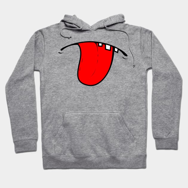 Funny Tongue Out Face Mouth Hoodie by Shirtbubble